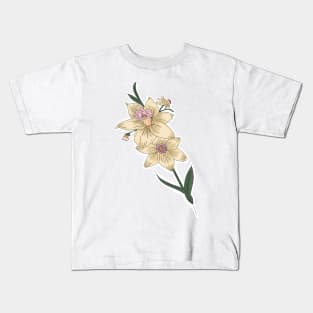 Daffodil flower bouquet Kids T-Shirt